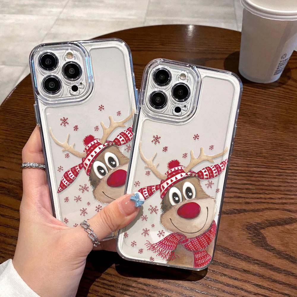 Рождественский чехол для iPhone 11 13 XR 15 Pro Max 12 16 Pro Max для iPhone 14 7 8 Plus XS Max Samsung A15 A55 A05 Redmi 12 13C 13 Huawei Mate 30 40