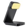 HT-545 Foldable Magnetic Wireless Charger with Night Light 3 in 1 15W Fast Charging Station for Phone/Earbuds/Watch