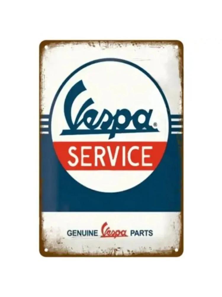 1 шт. Металлическая настенная скульптура с винтажным логотипом Vespa | Ретро Алюминий, Подарок на Хэллоуин и Рождество, Декор для Мужской Комнаты