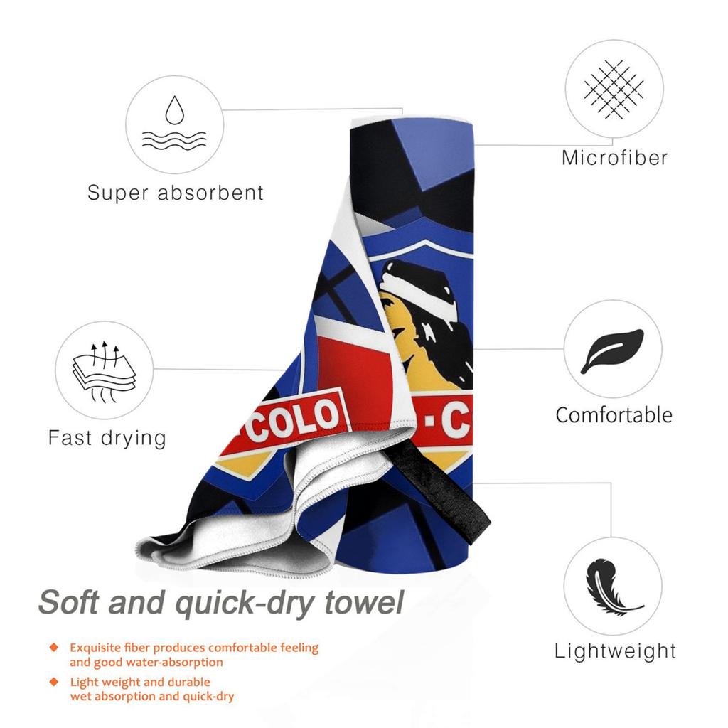 Golden Colo-Colo Campeon DE Chile Beach Towel Soft Microfiber Quick Dry Absorbent Quick Towels For Bath