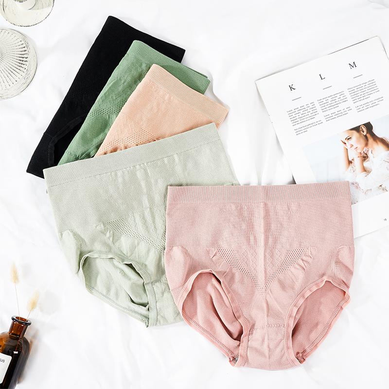 Women Breathable High Waist Intimates Body Shaping Panties Female Fitness Workout Pants High Elastic Control Brief Slimming Belly Control Underwear