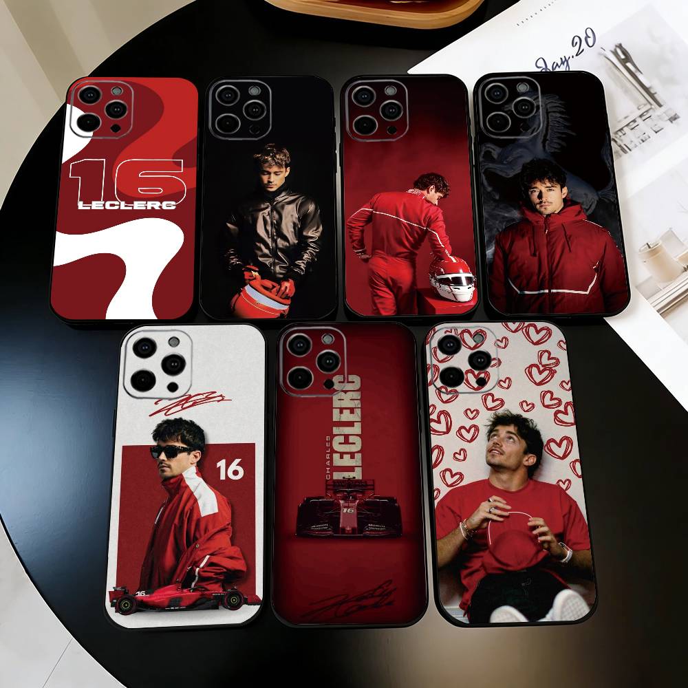 Спортивный чехол Charles Leclerc для iPhone 17, 16, 15, 14, 13, 12, 11 Plus, Pro Max, Другие, Мягкий черный чехол