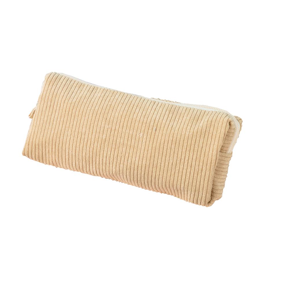 New retro corduroy solid color pencil case artistic minimalist stationery bag high school student storage bag birthday gift bag