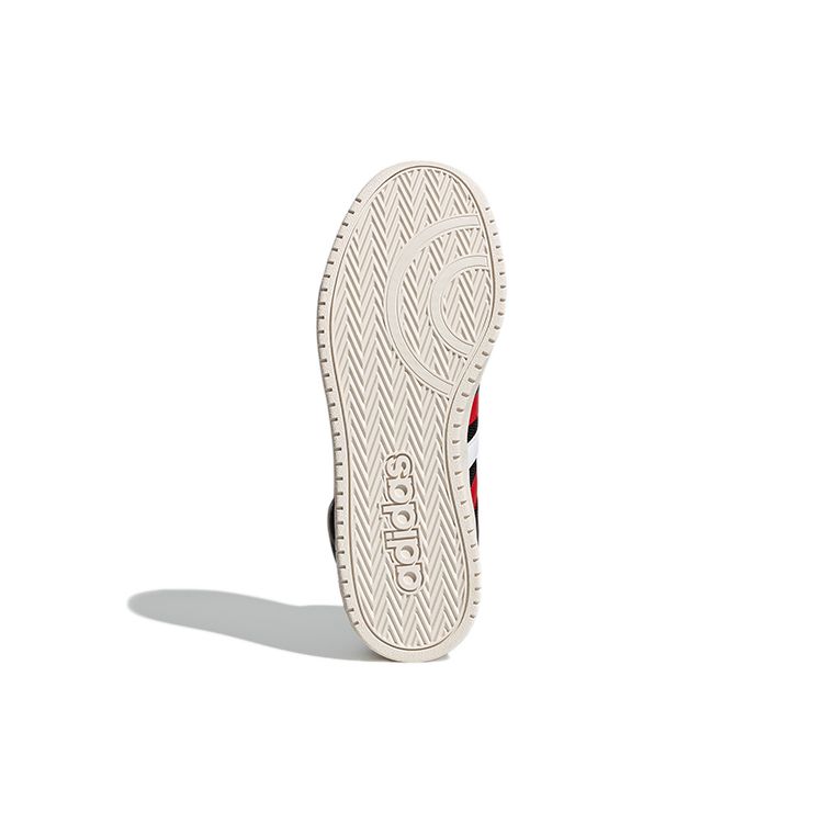adidas Neo Hoops 2.0 Удобные Прочные Баскетбольные Кроссовки Мид-Топ Мужские Кроссовки Черные Красные Белые FY5198