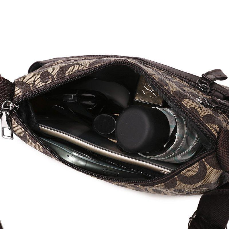 New Large Capacity Multi-layer Women's Crossbody Bag, Single Shoulder Fashion Trend Printed Bag Zero Wallet