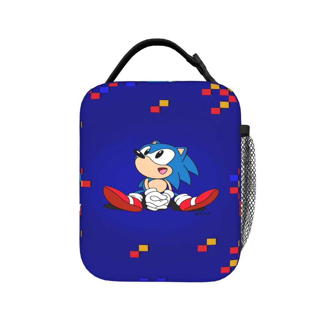 Сумка-ланчбокс с мультяшным принтом Sonic для игры, офисный ланчбокс для ребенка, забавная печать, термосумка-ланчбокс, водонепроницаемая, портативная сумка-холодильник