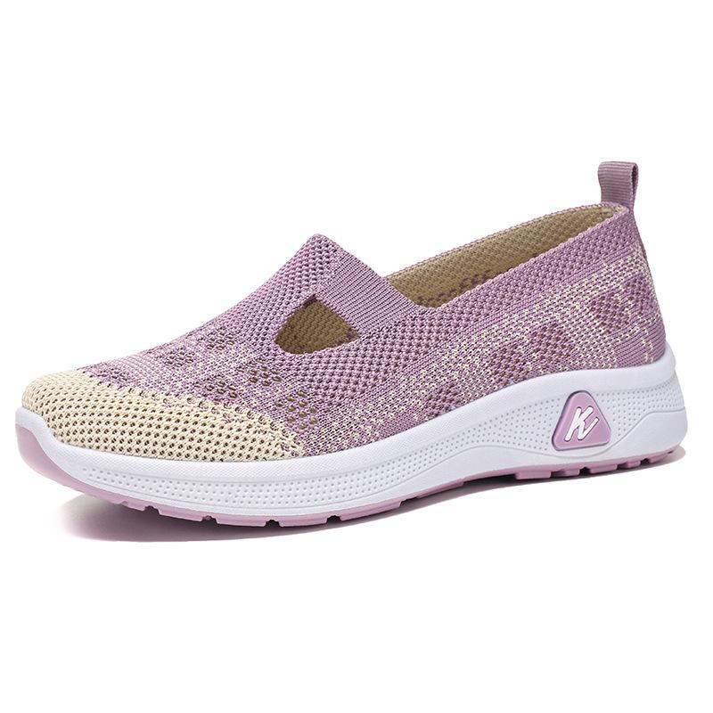 Shoes women's shoes casual shoes flying woven breathable single shoes cloth shoes casual