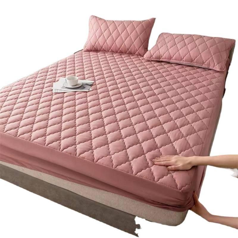 Waterproof Quilted Fitted Sheet Protector Mattress - Soft Brushed Cotton Blend Full Coverage Bed Skirt Style
