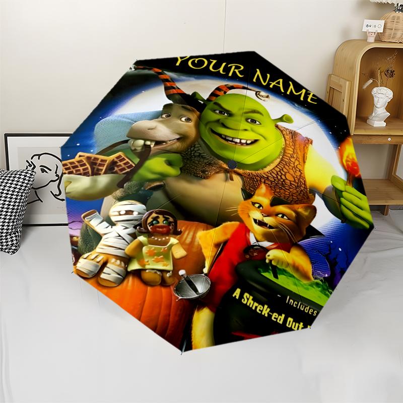 Personalized Name S-Shrek Print Umbrella - Automatic Open/Close, Eight-Rib Durable Frame, Automatic Folding Umbrella