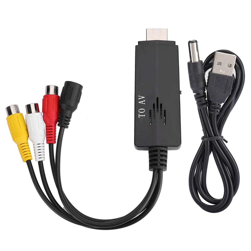 For HDMI To AV RCA 1080P HD Converter Adapter Cable Male To Female for TV VCR DVD