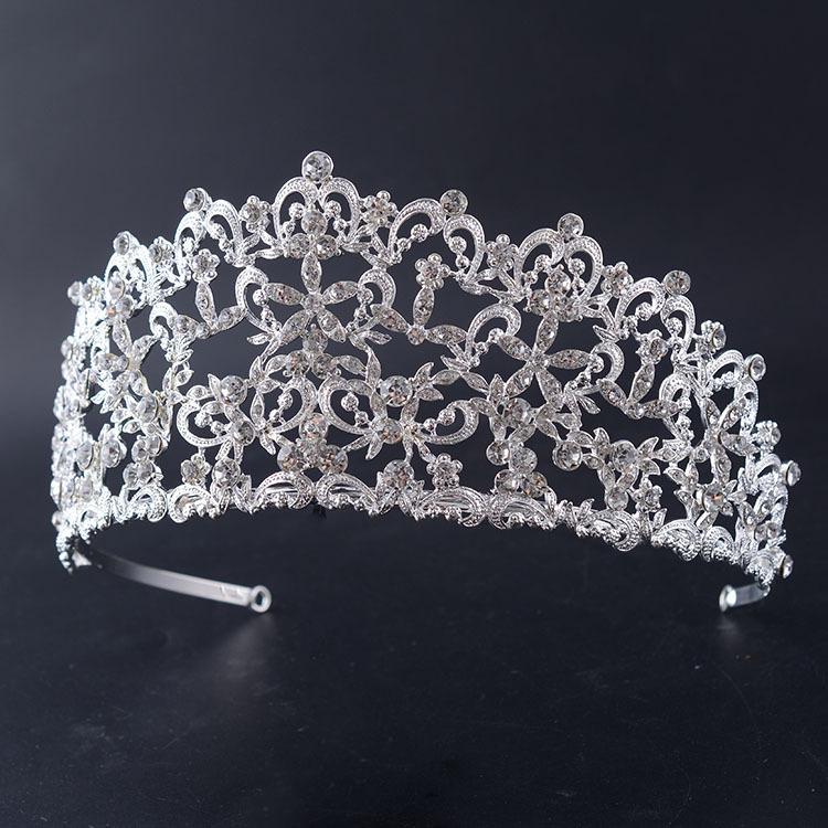 Новые свадебные украшения в стиле ретро, тиара из сплава со стразами, корона ручной работы, изысканные аксессуары для платья