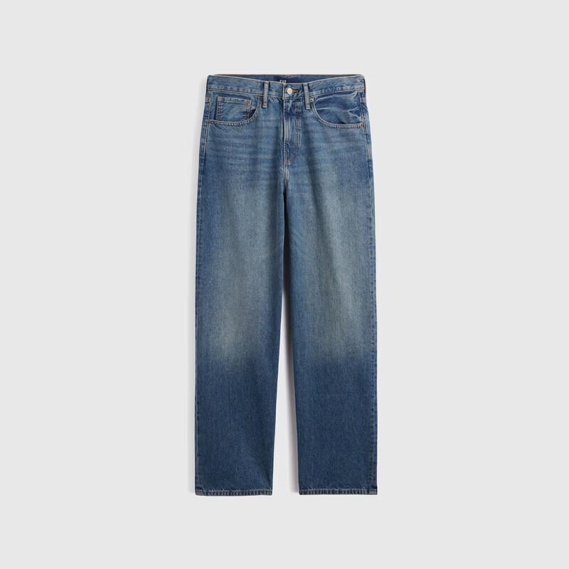 Gap Мужские свободные прямые хлопковые джинсы