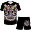Boys Girls Tiger Clothes Sets Summer Cute T Shirts Short Pants 1-14 Year 2pcs Clothing Suits Kids Fashion Casual Costume Outfits