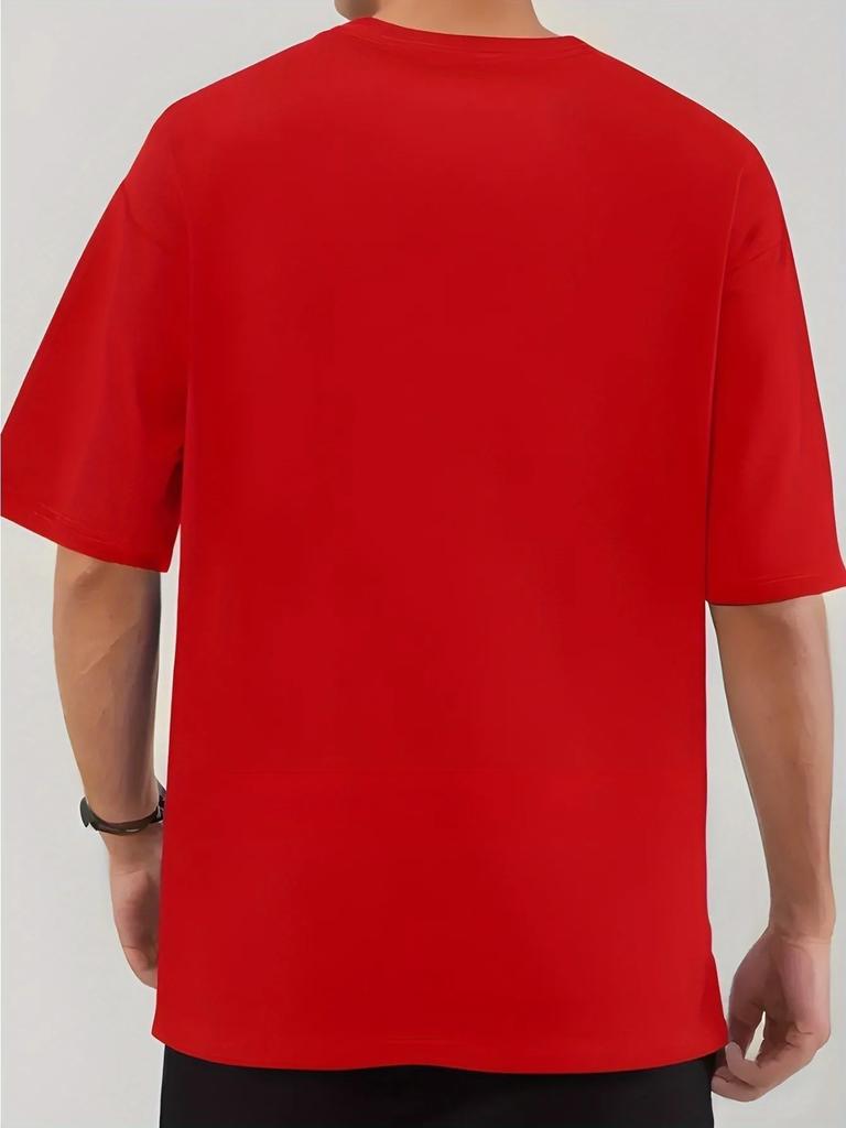 Men's Casual Short Sleeve Print T-Shirt for Warm Weather - Breathable, Soft, and Comfortable Fashion Apparel