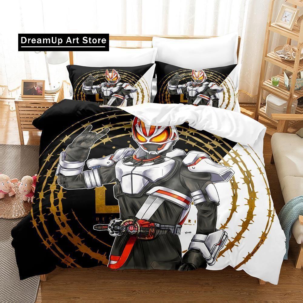 Комплект постельного белья Kamen Rider Geats, односпальная кровать, двуспальная кровать, двуспальная кровать, комплект постельного белья для взрослых и детей, комплект простыней с 3D-аниме