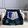 Anime Attack On Titan Flannel Blanket for Beds Hiking Picnic Fashionable Bedspread Throw Blanket  Picnic Blanket
