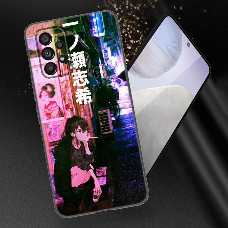 Чехол с изображением аниме Vaporwave Glitch для Samsung A04 A21 A30 A50 A52 S A13 A14 A22 A23 A32 A53 A73 5G A11 A12 A31 A33 A51 A70 A71 A72