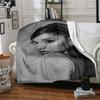 Monochrome Beauty Portrait Blanket Soft Throw Blanket For Home Bedroom Bed Sofa Travel Office Solid Christmas Blanket