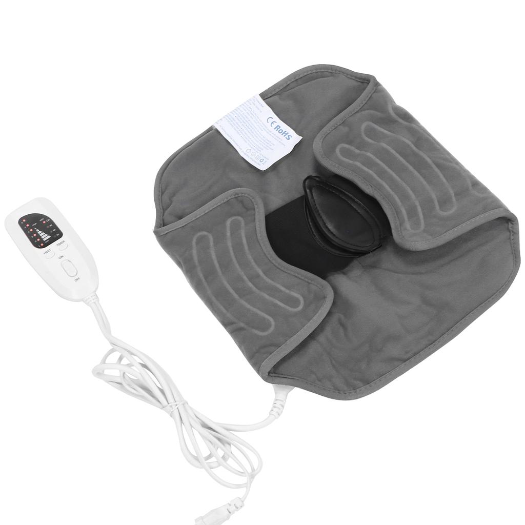 Пояс с подогревом, электрический массажный пояс для живота и поясницы, темно-серый, вилка США 110 В