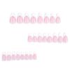 24 Pcs White French Tip Press On Nail Short Almond False Nail Elegant Acrylic Nail Elegant Full Cover Stick On Nail