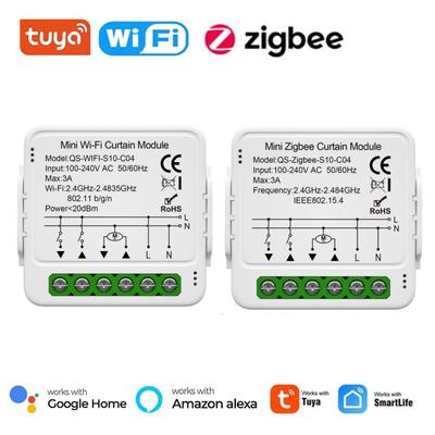 Модуль переключателя умных штор Tuya Wi-Fi Zigbee, подключение рулонных жалюзи, электродвигатель жалюзи, работа с Alexa Google Home Smart Life