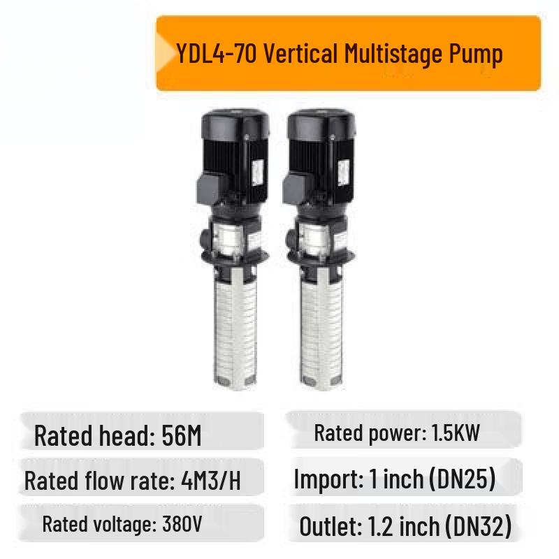 Yunduo YDL4 Submersible Multi-stage Stainless Steel Centrifugal Pump
