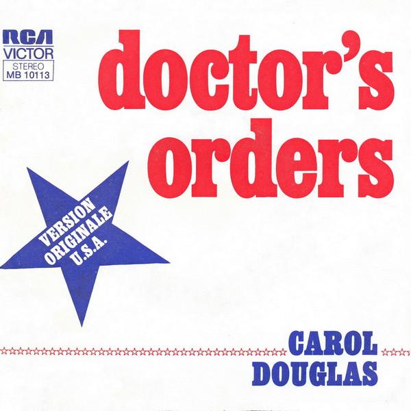7-дюймовая пластинка CAROL DOUGLAS Doctors Orders MB10113 RCA Victor 1974 Франция Soul Funk Б/у