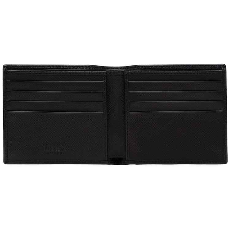 PRADA Leather Wallet Men's Black 2MO513-QHH-F0002