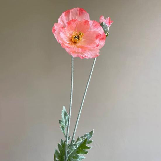 41,34 дюйма Искусственные цветы мака-самосейки с длинным стеблем Реалистичные поддельные полевые маки для напольной вазы Домашний декор для помещений Свадебное мероприятие