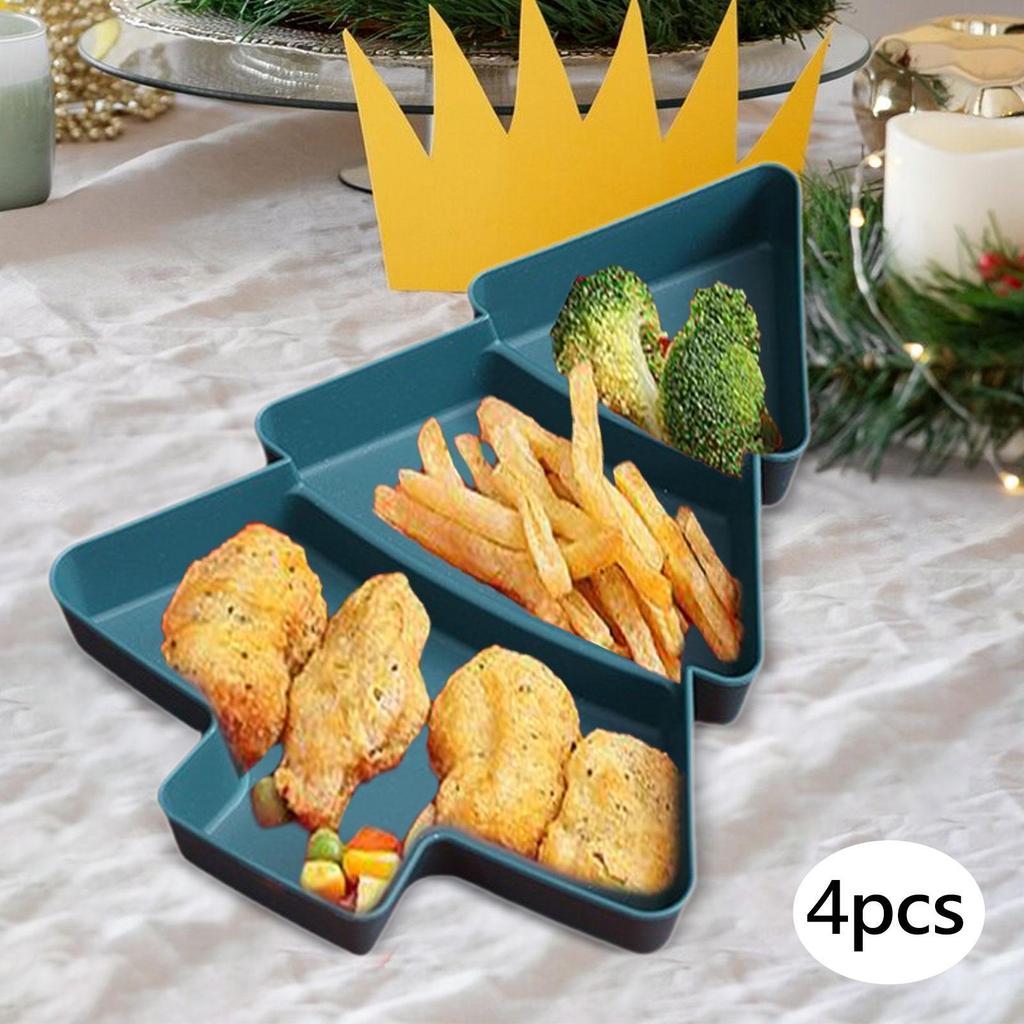 4 шт. подносы для закусок подносы для закусок рождественский декор дорожная коробка 3 отделения поднос для закусок орехи подносы для десерта