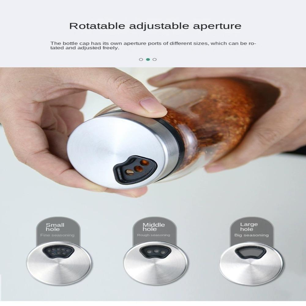 Крышка Перечница Солонка Герметичная банка для приправ Соль Кунжут Емкость для хранения Стеклянная Банка для специй