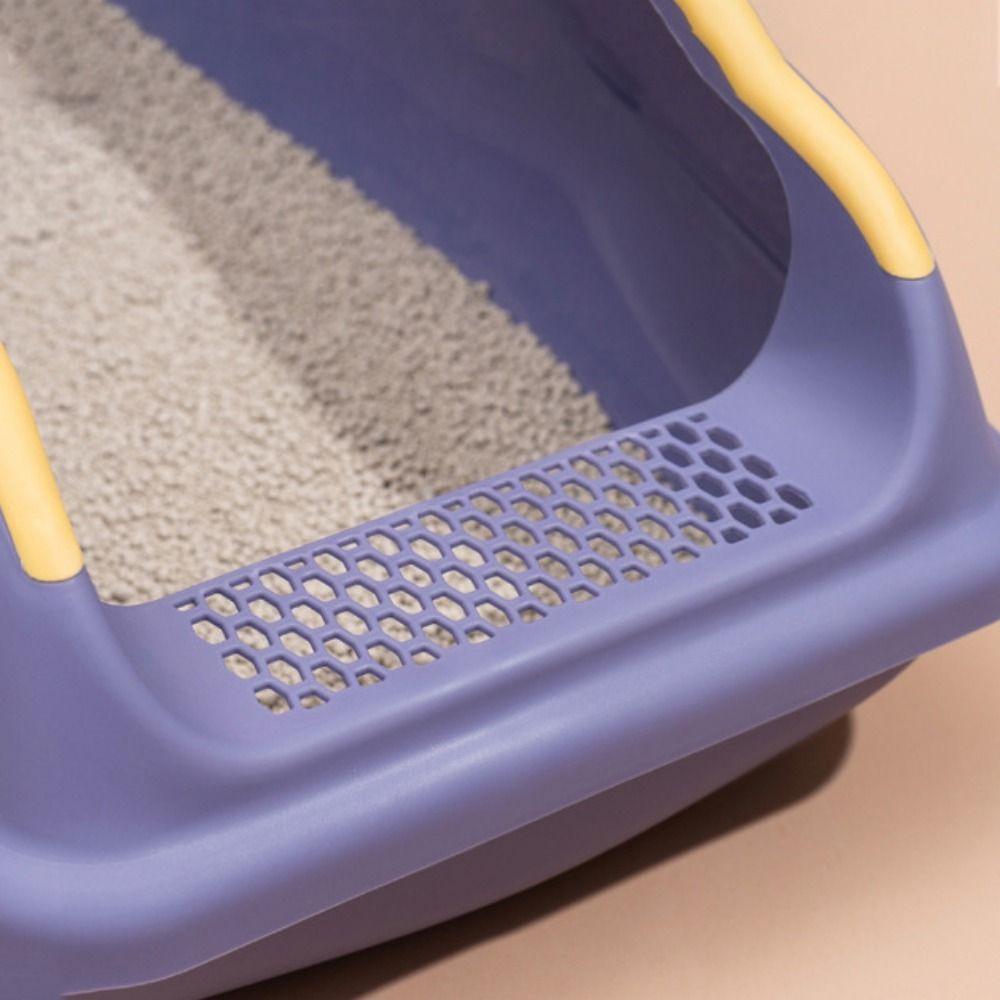 Большой вместительный открытый кошачий туалет, пластиковый анти-брызг, кошачий туалет с совком, кошачий туалет, поддон для кошачьего туалета для помещений