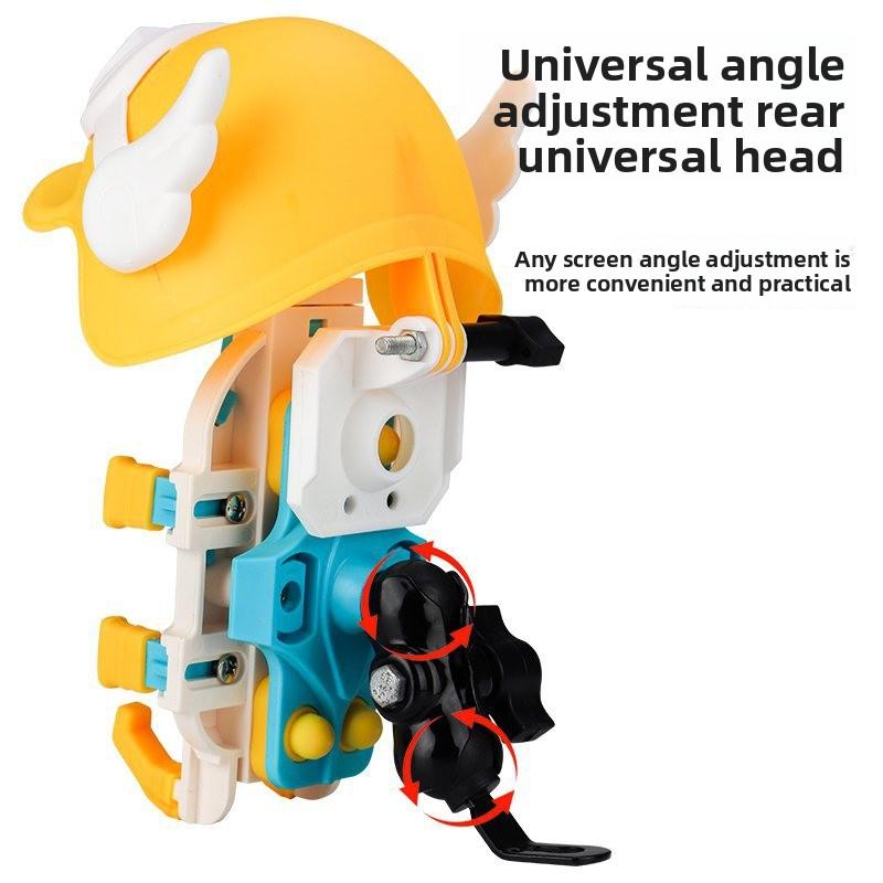 Motorcycle and electric vehicle phone holder, cute cartoon sun hat, delivery rider navigation stand, reinforced