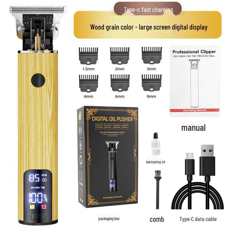 Ретро многофункциональная портативная машинка для стрижки волос TYPE-C с быстрой зарядкой