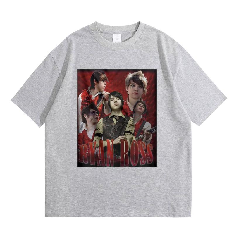 Ryan Ross Graphic Print Tshirt Unisexs Gothic Rock Oversized Short Sleeve Unisex Fashion Tshirt Unisex Women Casual Pure Cotton Tees