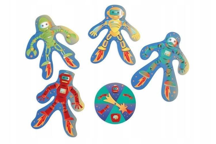Robot and spinning top puzzle for kids