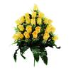 Artificial Cemetery Flower 24 Heads Faux Silk Rose Bush Memorial Rose Flower Bouquet for Headstones Gravesite Vase