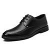 Fashion Men's Business Dress Shoes Summer Breathable Hollow Out Shoe Luxury Casual Leather Shoes for Men Lace Up Oxford Shoe Men Shoes