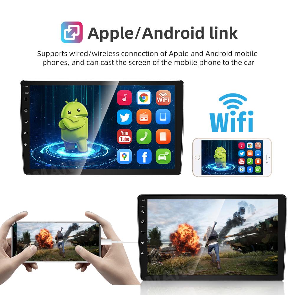 Универсальный плеер Android Toyota 7 дюймов 2 Din автомагнитола Carplay навигация GPS WiFi RDS DSP AM
