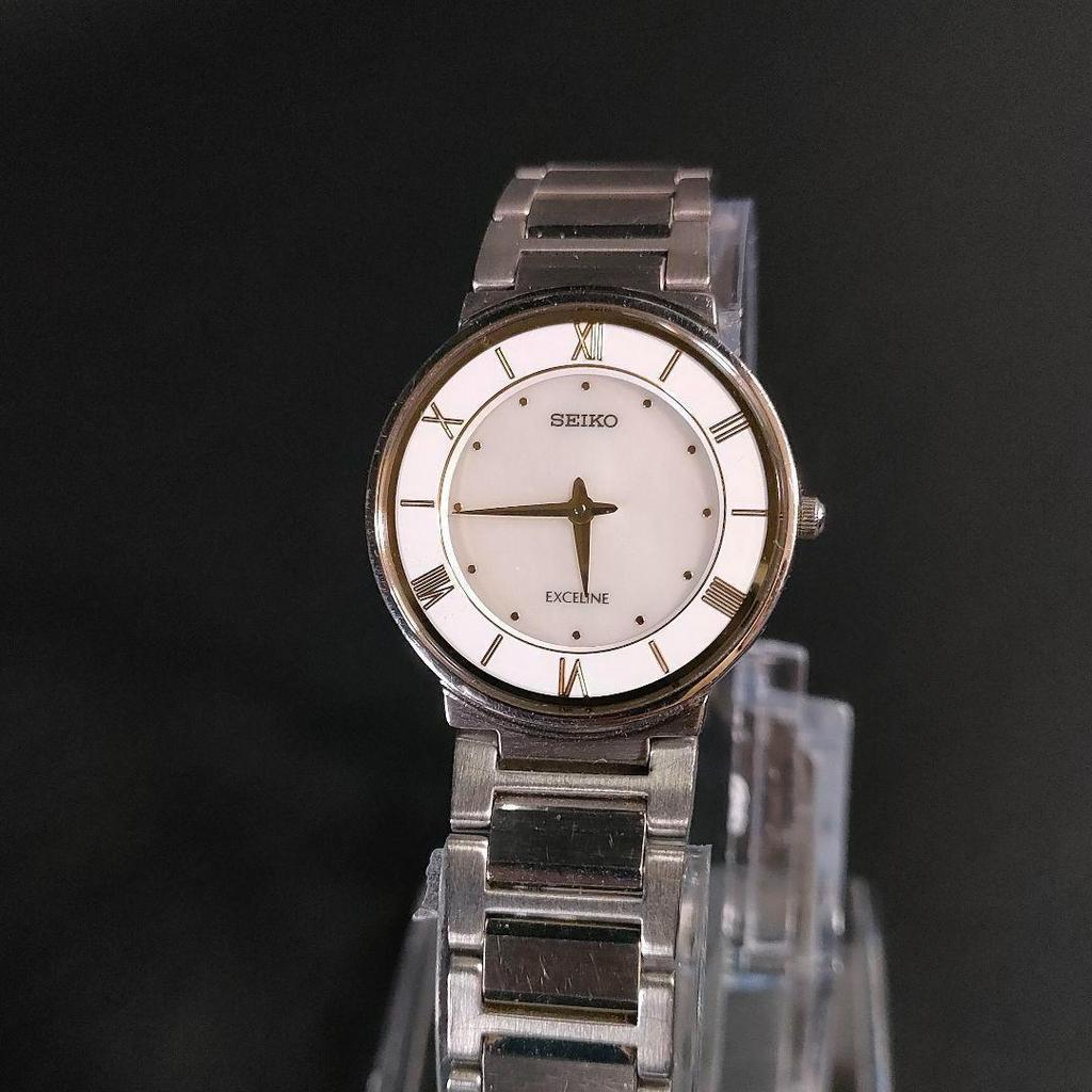 [USED] SEIKO Exceline 4J40 White Gold Quartz