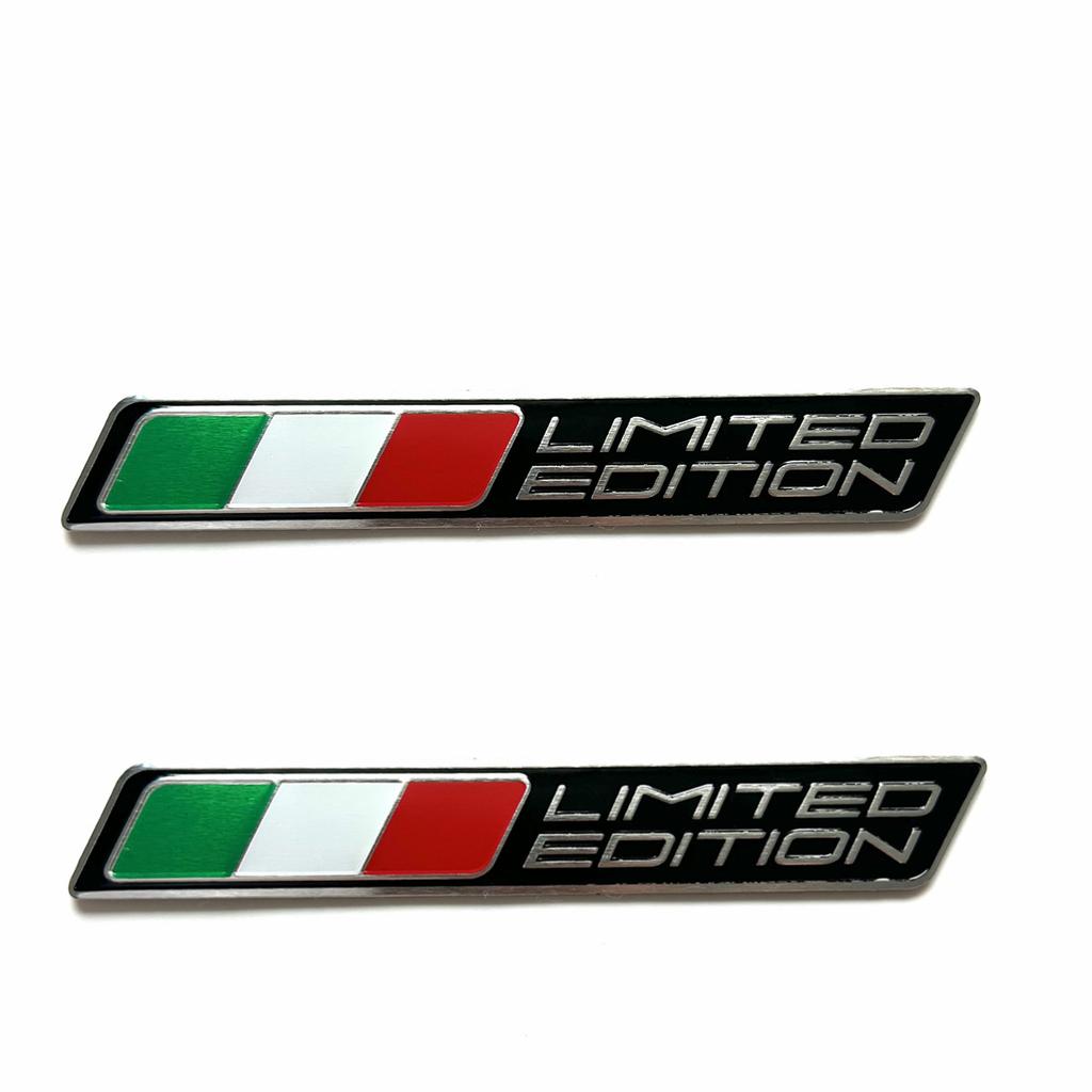 Limited Edition Italy National flag Aluminium Adhesive Emblem Rear Trunk Badge Fender Sticker Body Decal car emblem