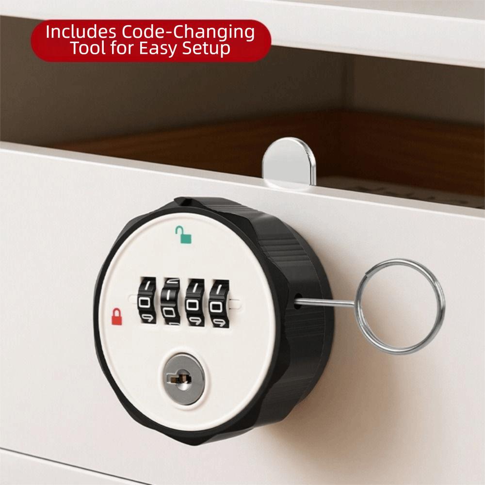 Round Padlock Cabinet Password Lock Weatherproof Combination Cabinet Lock For Gym School Locker