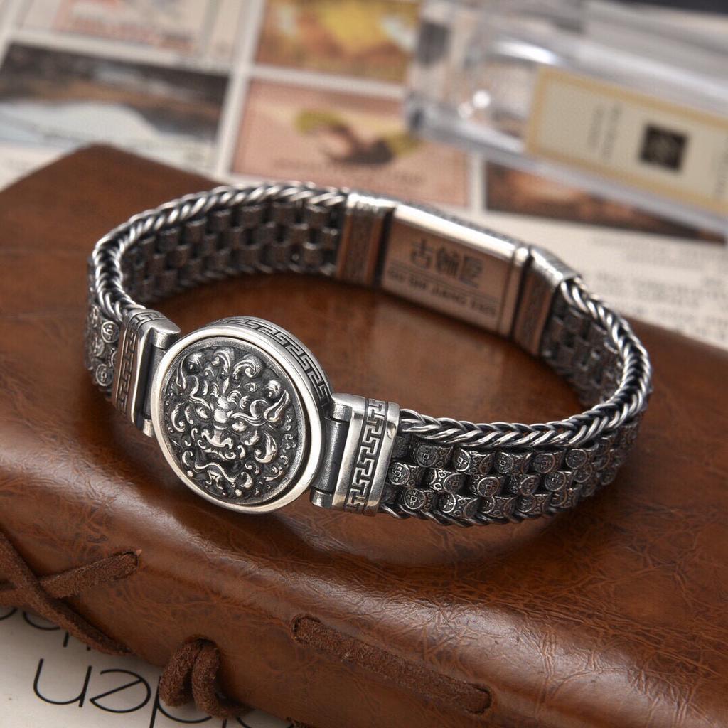 New Retro Vintage and Vintage Pixiu Rotating Bracelet for Men's Accessories with a Strong Trend