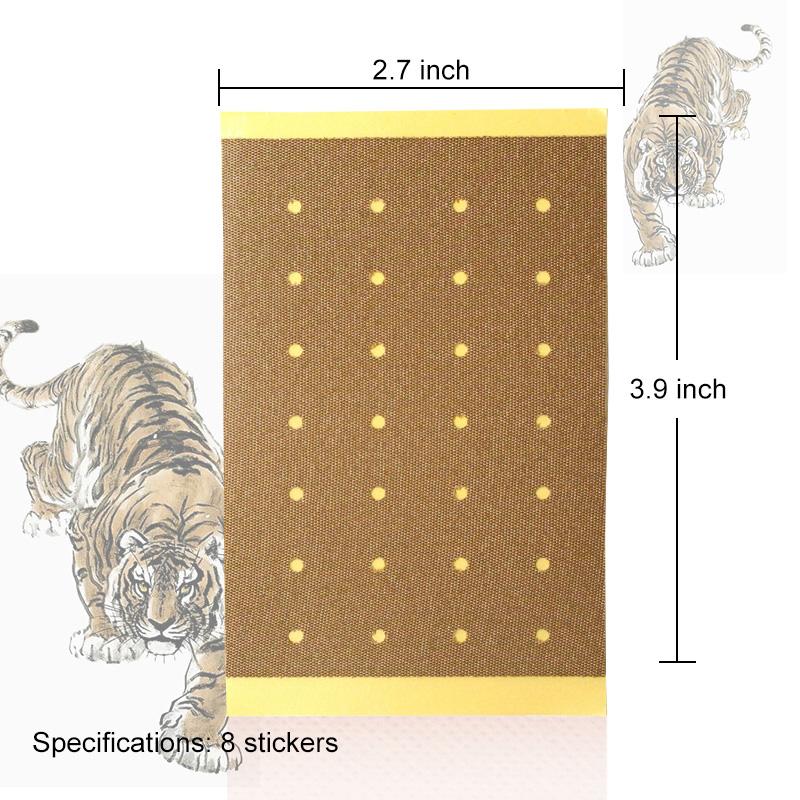 Sumifun 8Pcs Chinese Red Tiger Balm Plaster Pain Relief Patch Heat Back Plaster Antistress Plaster