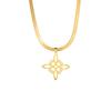Gold Witch Knot Necklace for Women Stainless Steel Snake Chain Jewelry Christmas Gift Fashion Accessory