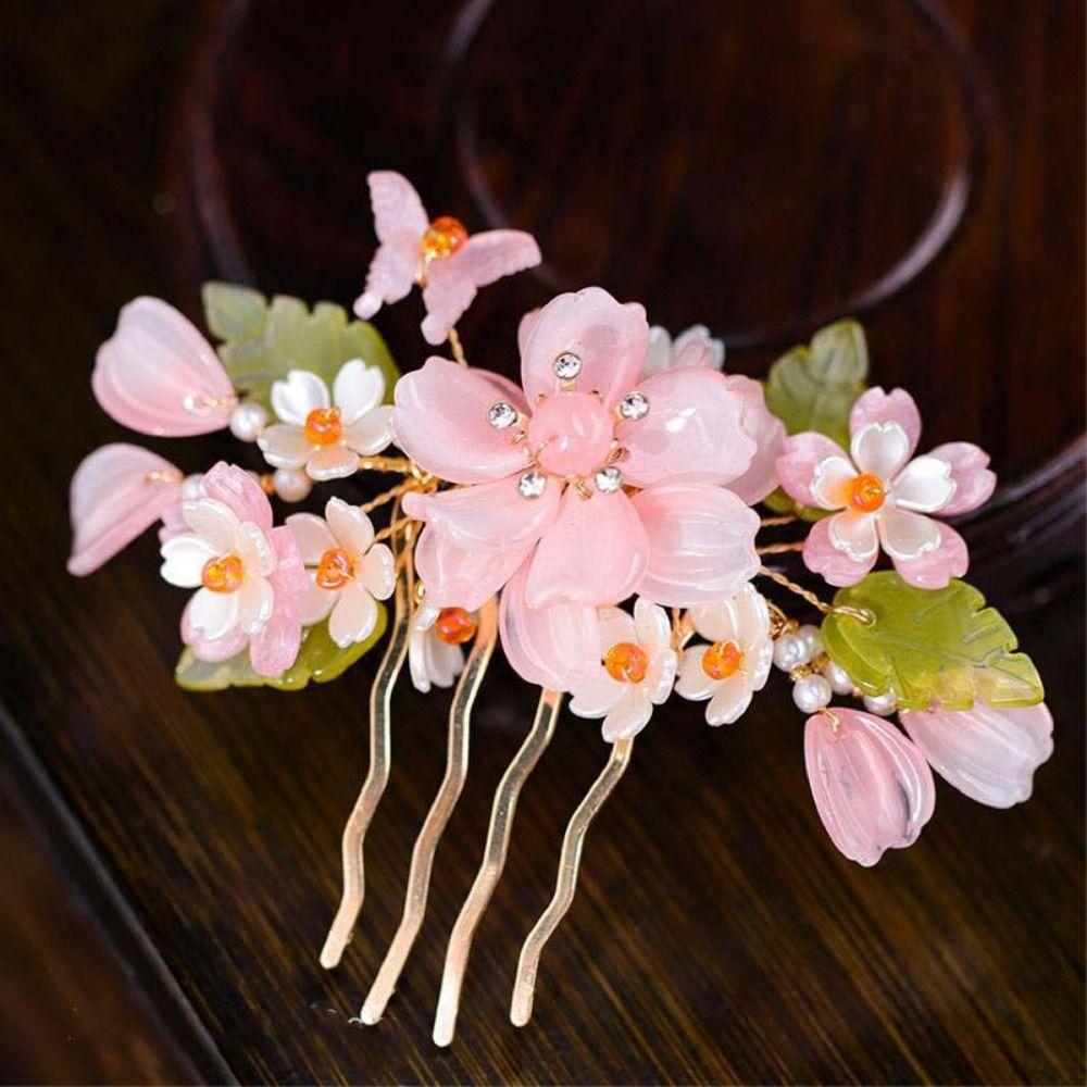 Расческа для волос Hanfu шпилька жемчуг китайский стиль палочка для волос классическая для девочки