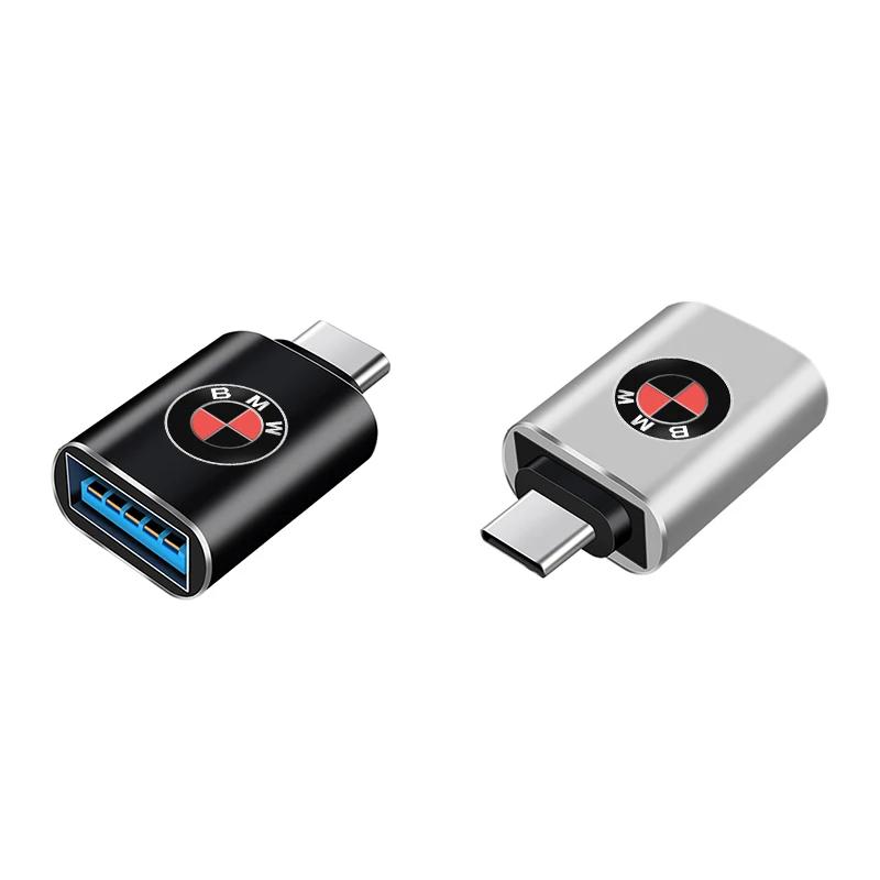 Автомобильная наклейка USB 3.0 Type-C Адаптер данных Type C 10A OTG USB C Папа на USB Для BMW E36 E46 E90 E60 E39 F30 F10 F20 E70 E53 G30 E91