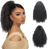 Synthetic Drawstring Ponytail Hair Short Kinky Curly Ponytail Afro Puff Hair Bun For Women Clip Hair Extension