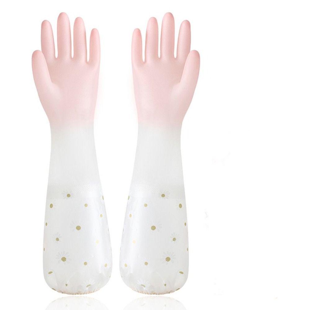 Waterproof Durable Kitchen Clean Tool Dishwashing Gloves Household Scrubber Cleaning Gloves
