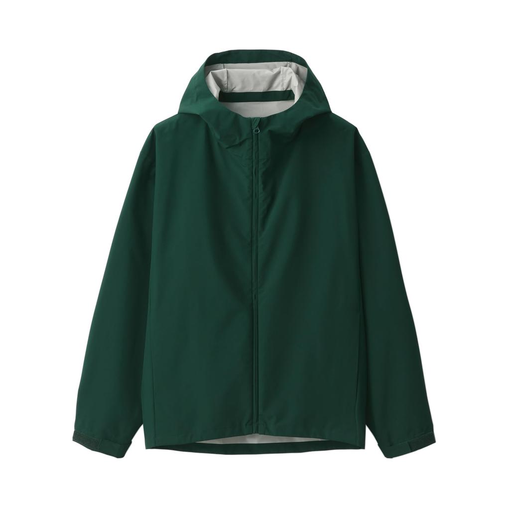 MUJI Водоотталкивающая куртка с капюшоном AD0TTA4A Темно-зеленый S Мужская Мужская Мужская